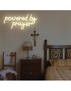 Luz de Neón Regulable Dpaint 'Alimentada por la Oración' 30cm 2
