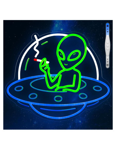 Cartel de Neón Alienígena ADKALIV LED Dimmable 35x30.5cm