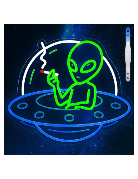 Cartel de Neón Alienígena ADKALIV LED Dimmable 35x30.5cm Cartel de Neón Alienígena ADKALIV LED Dimmable 35x30.5cm