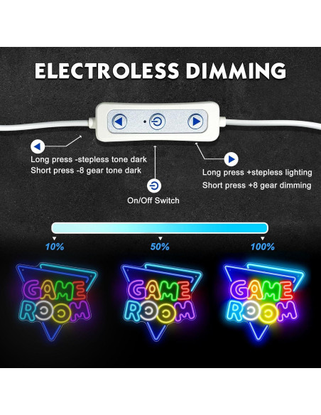 Luz de Neón LED Tokeneon para Sala de Juegos 33x31.75cm Luz de Neón LED Tokeneon para Sala de Juegos 33x31.75cm