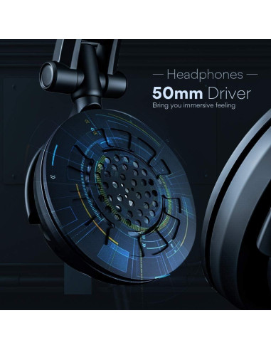 Micrófono de Condensador MAONO USB 192kHz/24bit con Auriculares