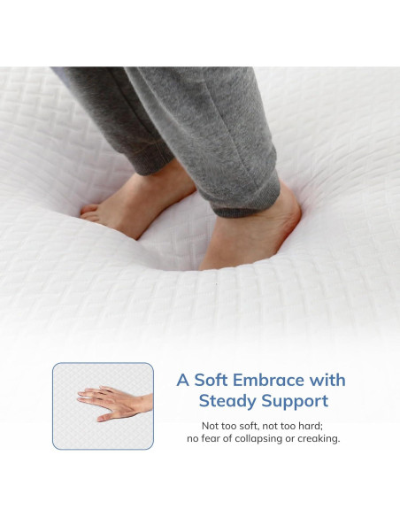 Colchón Twin SynthoSpace 5 Pulgadas Espuma Viscoelástica Té Verde