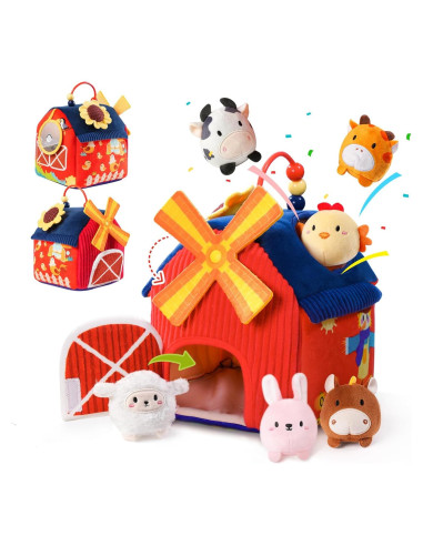 Juguete Sensorial Montessori KOTY Casa de Campo 6 Animales