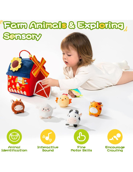 Juguete Sensorial Montessori KOTY Casa de Campo 6 Animales