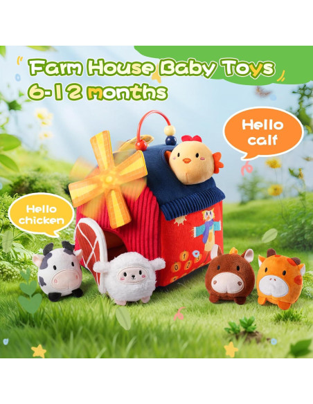 Juguete Sensorial Montessori KOTY Casa de Campo 6 Animales