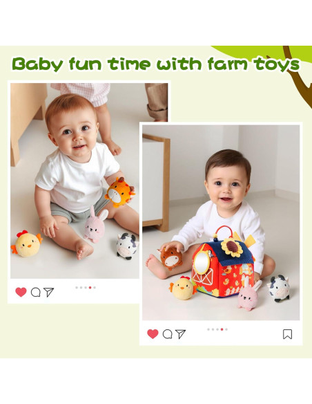 Juguete Sensorial Montessori KOTY Casa de Campo 6 Animales