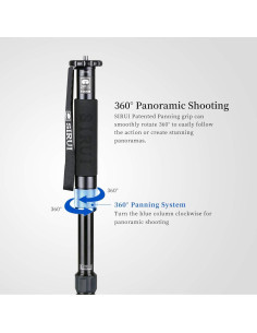 Monopod SIRUI P-204S con patas plegables y agarre 360 2