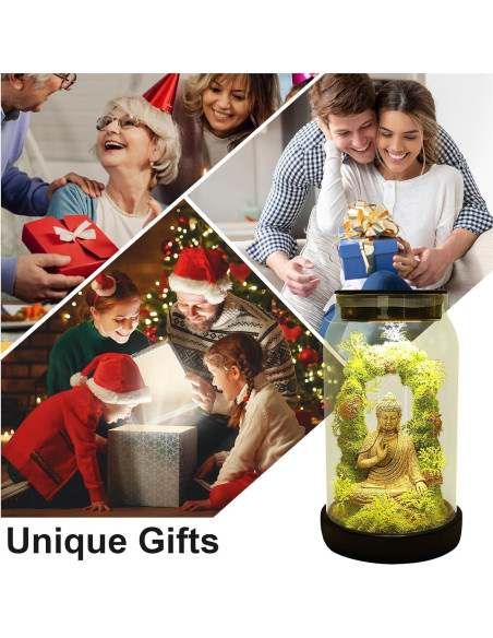 Estatua de Buda Solar Yulloyello 24.99 cm con 15 LED para Jardín