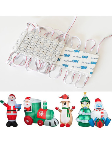 Luces LED Erudite 20Pcs 5730SMD Blanco 3.66m DC12V Impermeables