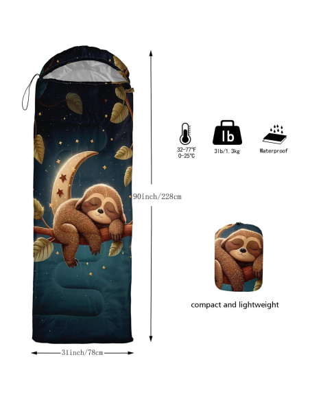 Saco de Dormir Impermeable XYNHML para Camping 0-25C