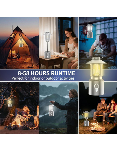 Linterna de Camping LED Phylosal Retro 8000mAh 3 Modos