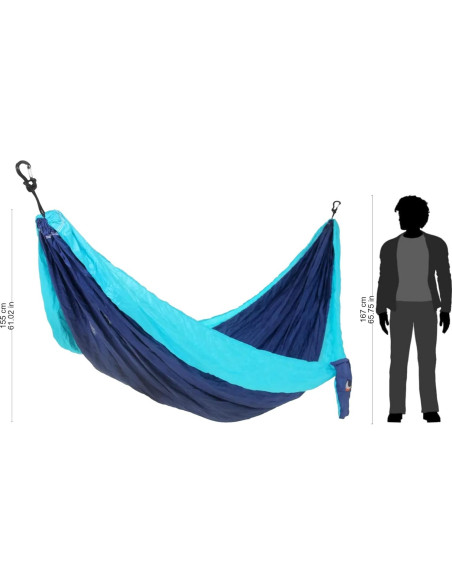 Hamaca Portátil Individual NOVICA Sueños del Mar Azul Marino Hamaca Portátil Individual NOVICA Sueños del Mar Azul Marino