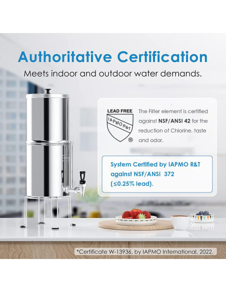 Sistema de Filtro de Agua por Gravedad Waterdrop 8 Filtros 8.5L