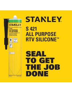 Sellador de Silicona RTV Stanley S421 Multiusos 2 Paquete 284g Blanco 2