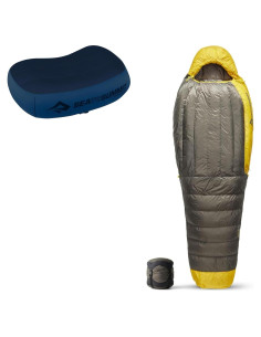 Sistema de Sueño Sea to Summit: Almohada Aeros y Saco Plumas