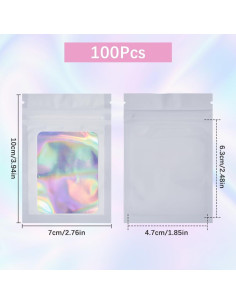 100 Bolsas Ziplock Holográficas SOFPLATE 10x7cm Resellables 2
