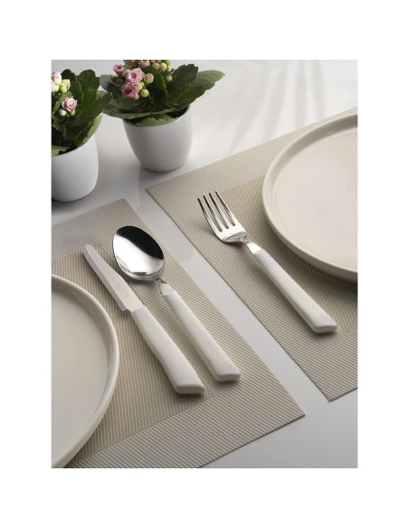 Cuchillos de Mesa INOXBONOMI 6 Pack Acero Inoxidable Blanco