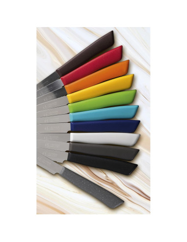 Cuchillos de Mesa INOXBONOMI 6 Pack Acero Inoxidable Blanco