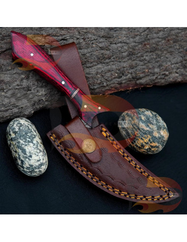 Cuchillo de Caza Skinner Damasco Old Timer Z-46 con Funda