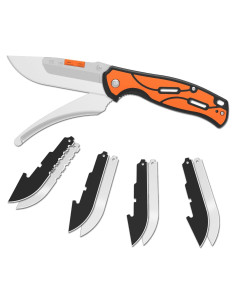 Cuchillo de Caza Plegable KNINE OUTDOORS con 9 Hojas Reemplazables