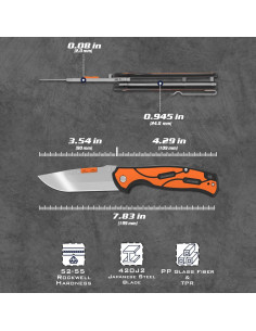 Cuchillo de Caza Plegable KNINE OUTDOORS con 9 Hojas Reemplazables 2