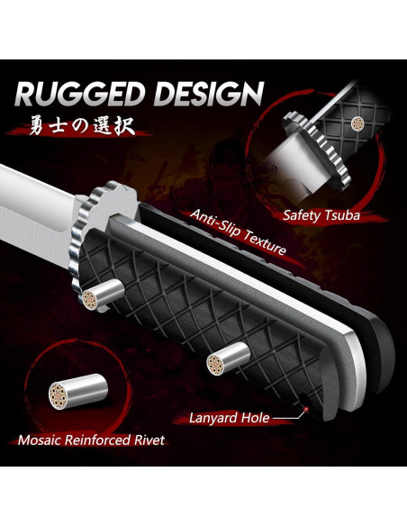 Cuchillo Tanto Moontay 21.3cm Acero Inoxidable con Funda