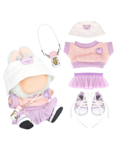 Conjunto de Ropa para Muñeca de Peluche BOXOB 5 Piezas Kawaii