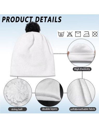 Gorro Beanie Infantil Annejudy Invierno con Pompón Suave