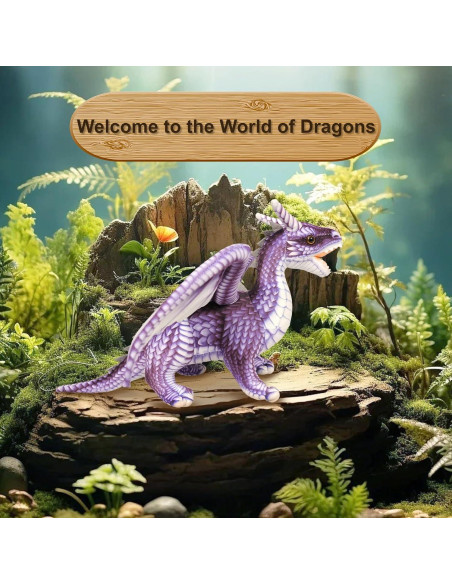 Juguete de Peluche Dragón Gotikle 41.91 cm Color Púrpura