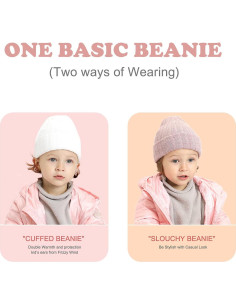 Gorro de lana para bebé turbante negro y blanco - 2 unidades 2