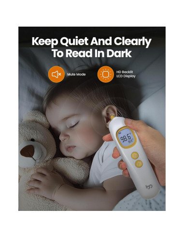 Termómetro de oído Femometer Family ET107, 1s rápido, 32 memorias