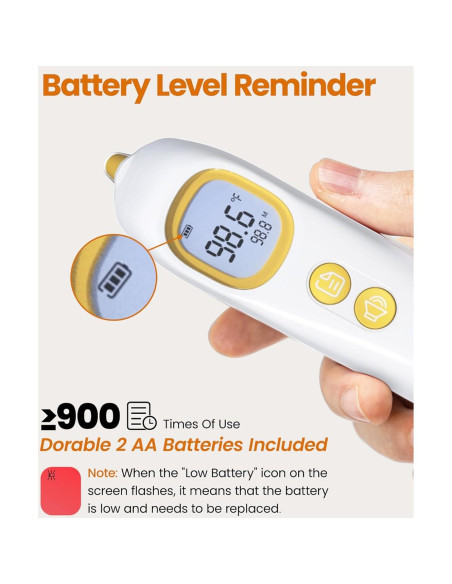 Termómetro de oído Femometer Family ET107, 1s rápido, 32 memorias
