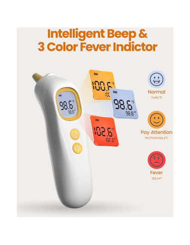 Termómetro de oído Femometer Family ET107, 1s rápido, 32 memorias