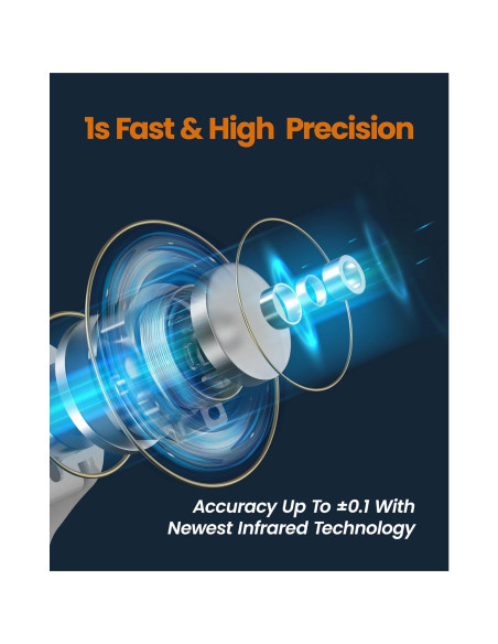 Termómetro de oído Femometer Family ET107, 1s rápido, 32 memorias