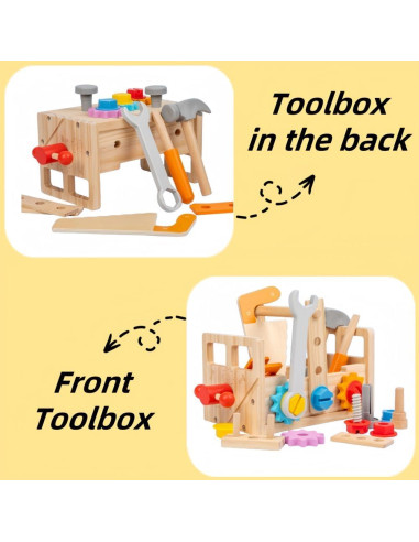 Juego de Herramientas de Madera Montessori Yunhe 23.5x13cm