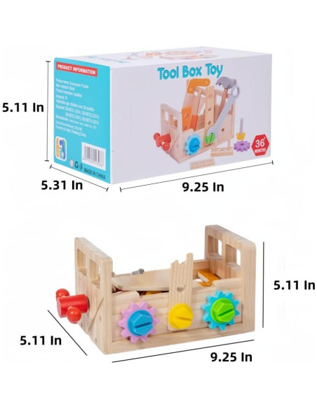 Juego de Herramientas de Madera Montessori Yunhe 23.5x13cm
