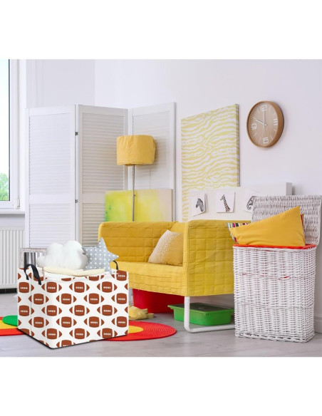 Cesta de Almacenamiento NTAOHAMPER Fútbol Americano 37.8x25.9x24.9 cm