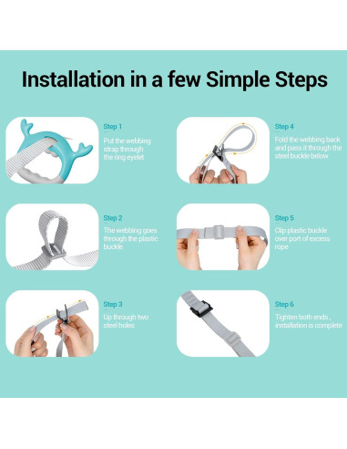 Anillas de Gimnasia YESIMET YST-GR-MBL2 Ajustables para Niños