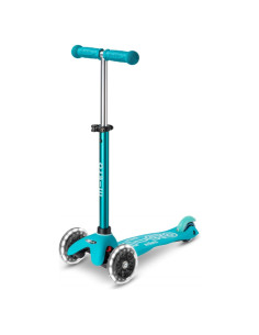 Scooter Infantil Micro Mini Deluxe LED 3 Ruedas Aqua