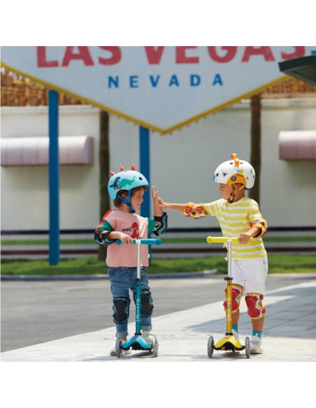 Scooter Infantil Micro Mini Deluxe LED 3 Ruedas Aqua