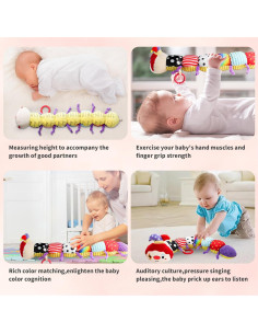 Juguete de Peluche Musical Rojo Payaso para Bebés 0-12 Meses 2