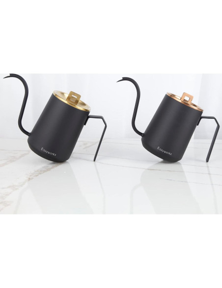 Tetera de Goteo Easyworkz 600 ml Acero Inoxidable Negro