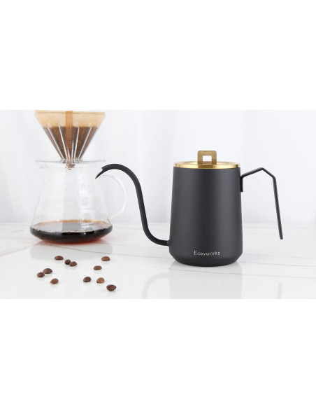 Tetera de Goteo Easyworkz 600 ml Acero Inoxidable Negro
