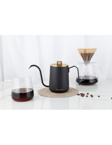 Tetera de Goteo Easyworkz 600 ml Acero Inoxidable Negro