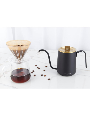 Tetera de Goteo Easyworkz 600 ml Acero Inoxidable Negro