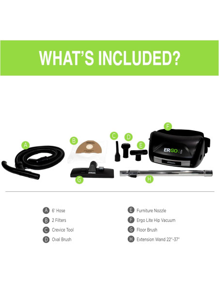 Aspiradora de Cadera Atrix VACHV1 Ergonómica 1200W con Filtro HEPA