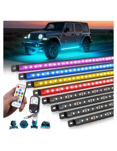 Barra de Luz LED RGB MICTUNING U8 con Control Remoto Doble - 8 Piezas