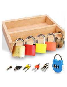 Juego Educativo Montessori Inslat de Llave y Cerradura 6 Piezas
