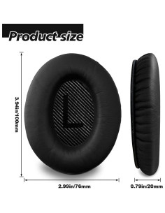 Almohadillas de Reemplazo Bose QC35 II - Cuero Suave y Espuma 2