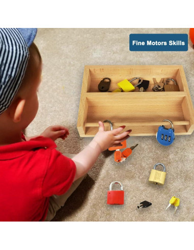 Juego Educativo Montessori Inslat de Llave y Cerradura 6 Piezas
